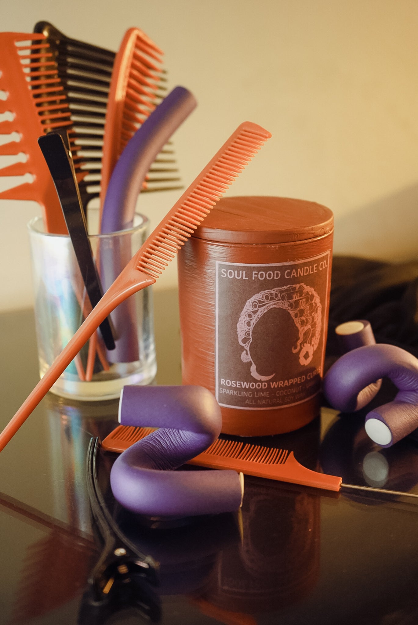 Rosewood Wrapped Curls - Soul Food Candle Company